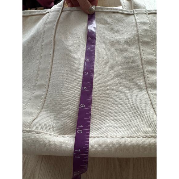 L.L. Bean Vintage Boat and Tote Canvas Tote Bag in Off White/Cream, One Size - Picture 10 of 10